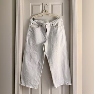 Madewell White Denim Jeans with Branded Waist Label